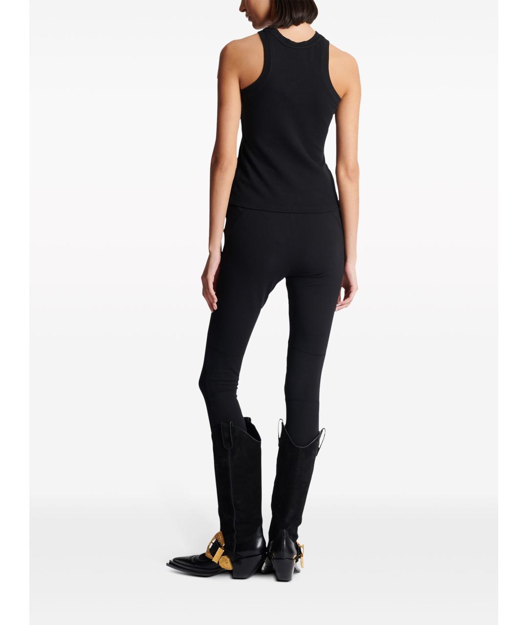 BALMAIN Черная хлопковая майка, фото 4