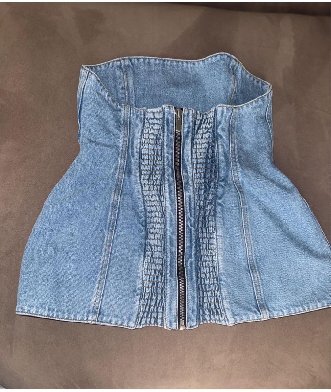 MAGDA BUTRYM Голубой деним корсет, фото 5