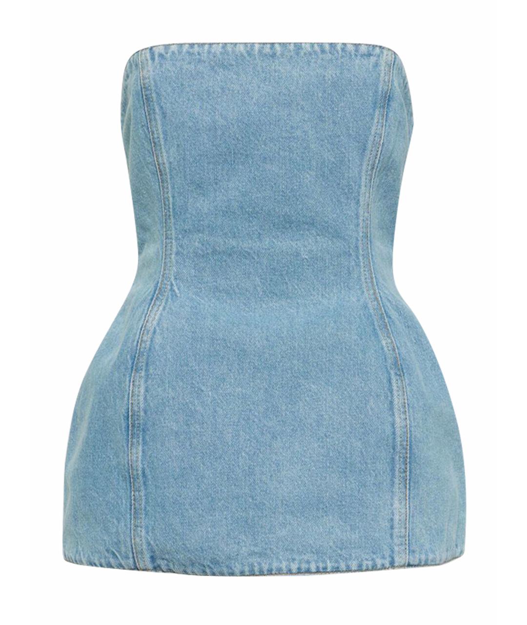 MAGDA BUTRYM Голубой деним корсет, фото 1