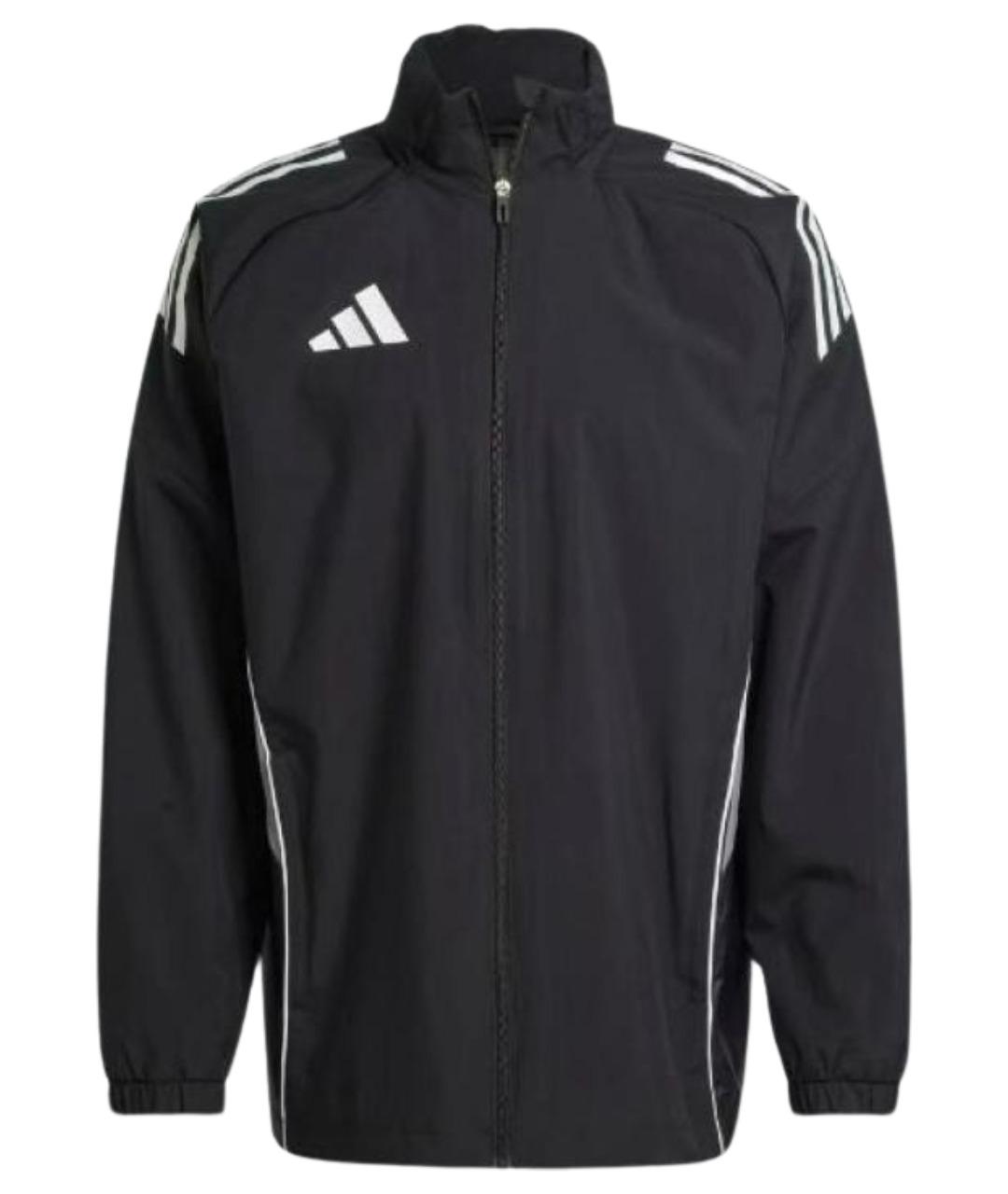 ADIDAS Черная полиэстеровая куртка, фото 1