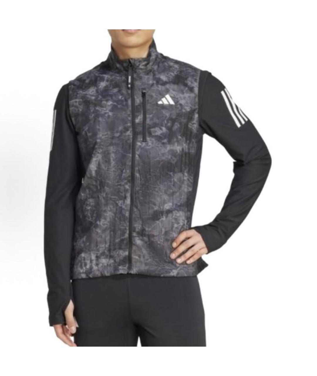 ADIDAS Антрацитовый полиамидовый жилет, фото 2