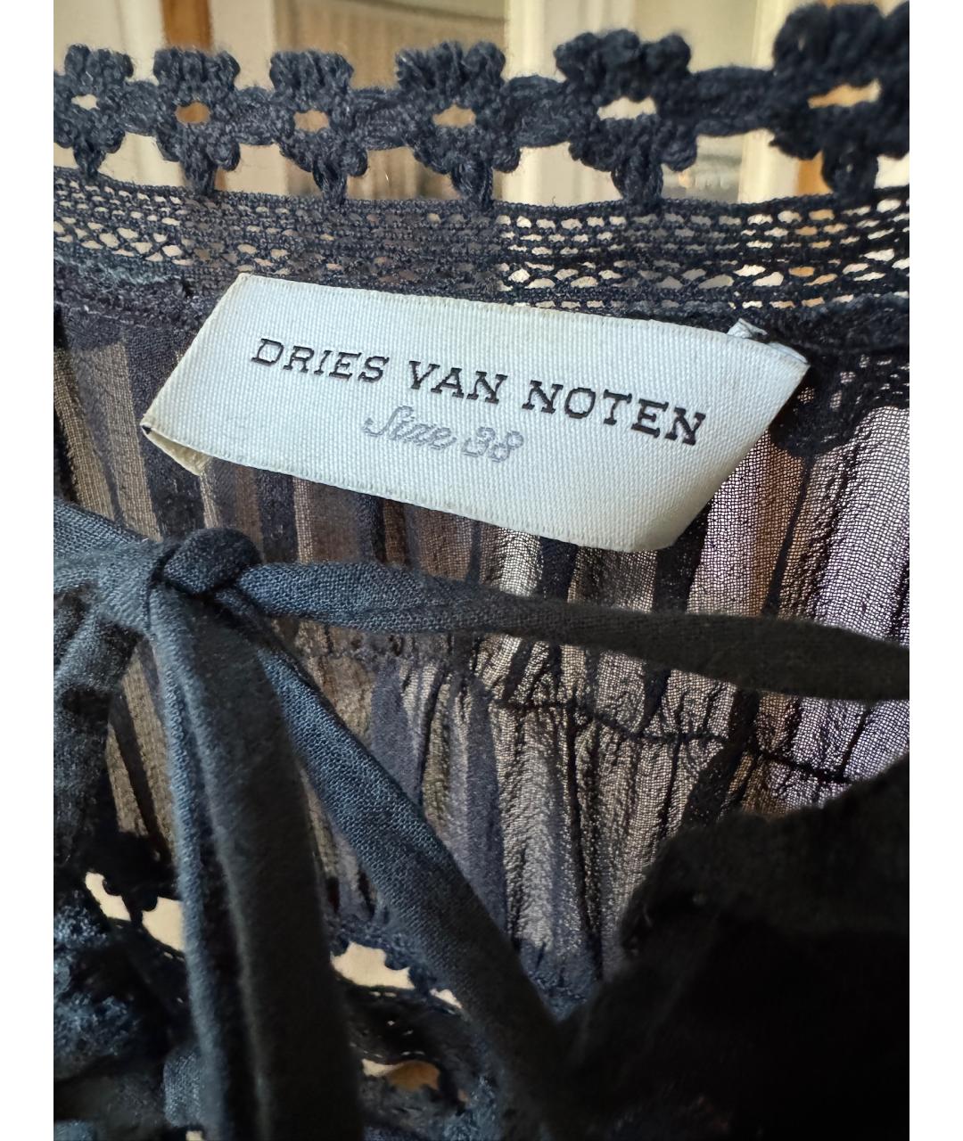 DRIES VAN NOTEN Черная хлопковая блузы, фото 6