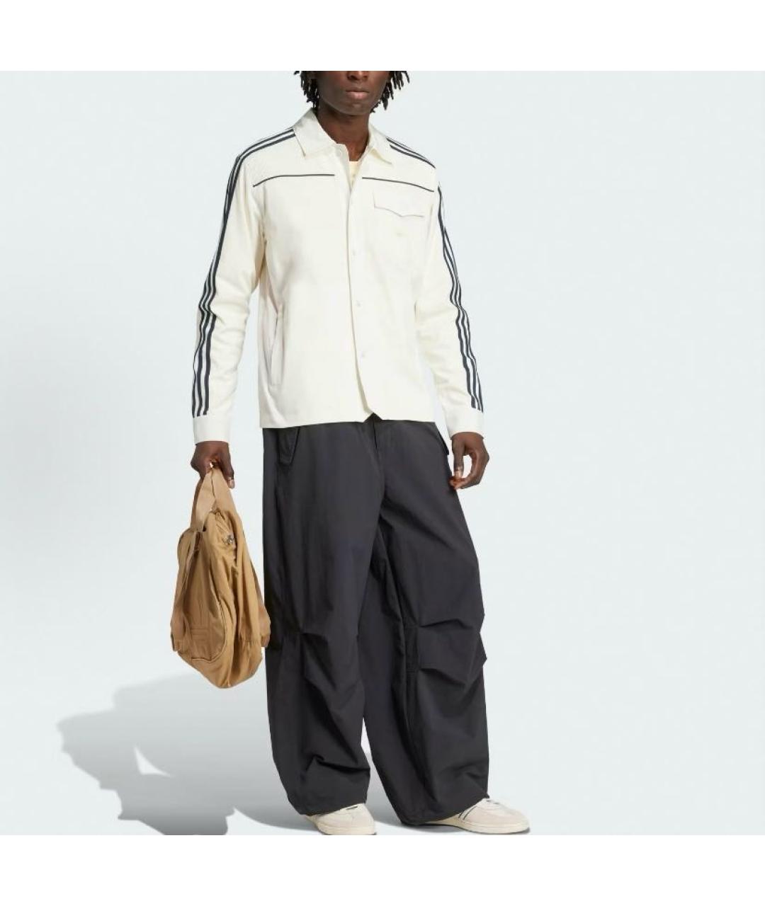 ADIDAS Белая полиэстеровая куртка, фото 2