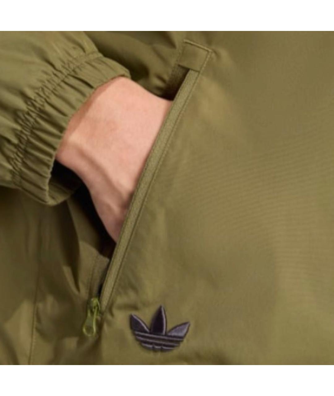 ADIDAS Хаки полиэстеровая куртка, фото 3