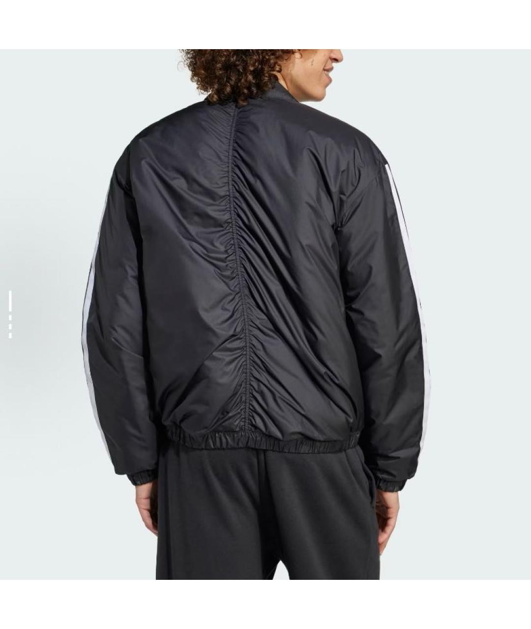 ADIDAS Черная полиэстеровая куртка, фото 4