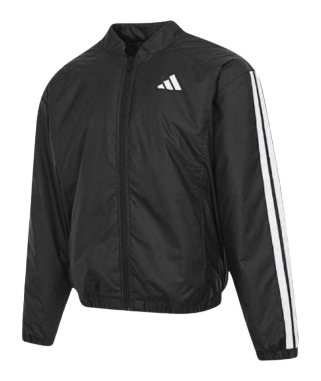 ADIDAS Черная полиэстеровая куртка, фото 1