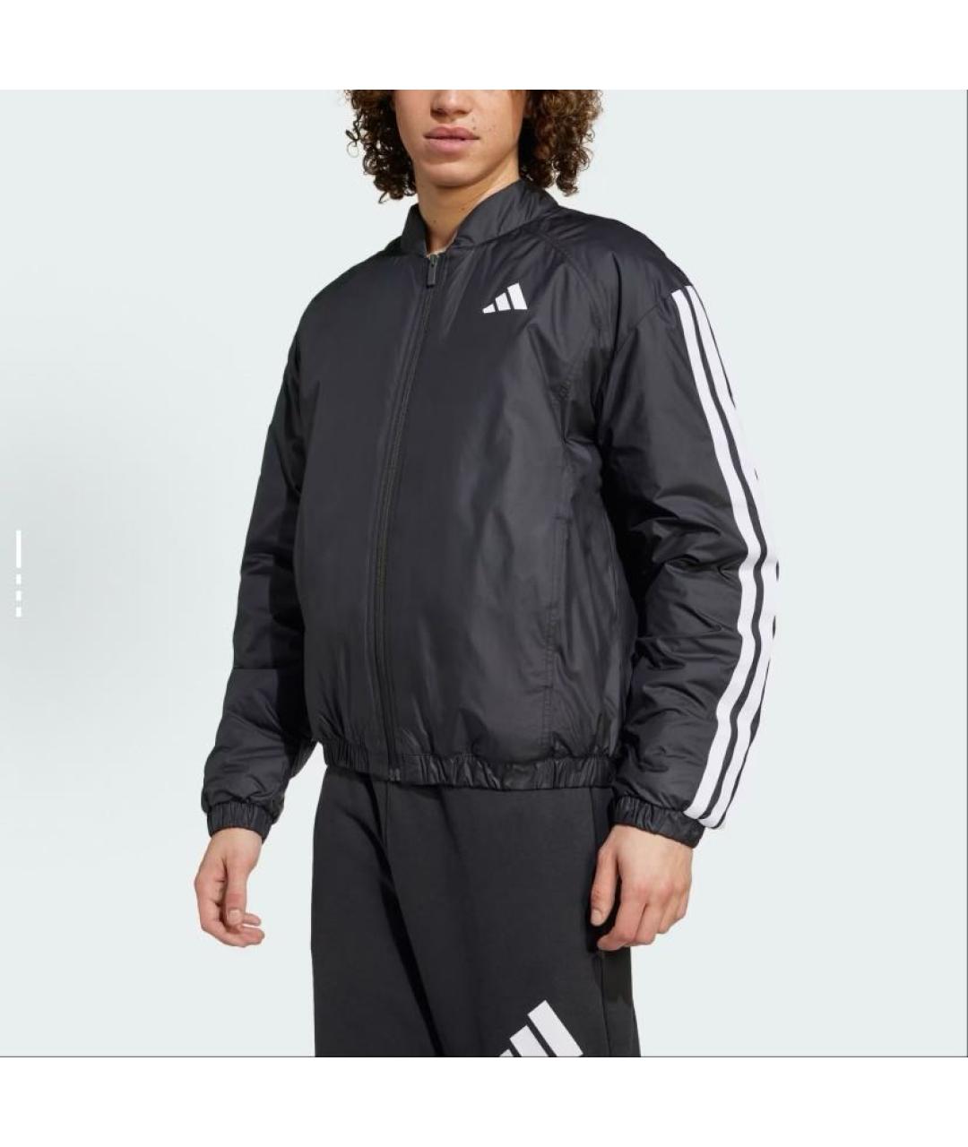ADIDAS Черная полиэстеровая куртка, фото 3