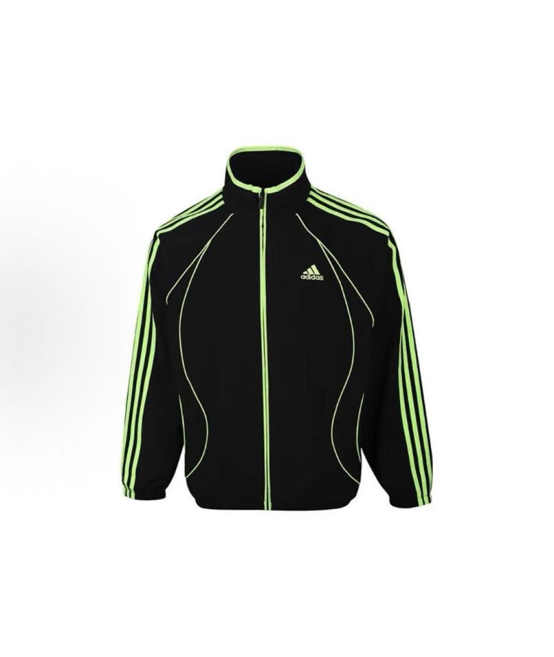ADIDAS Черная полиэстеровая спортивная куртка, фото 6
