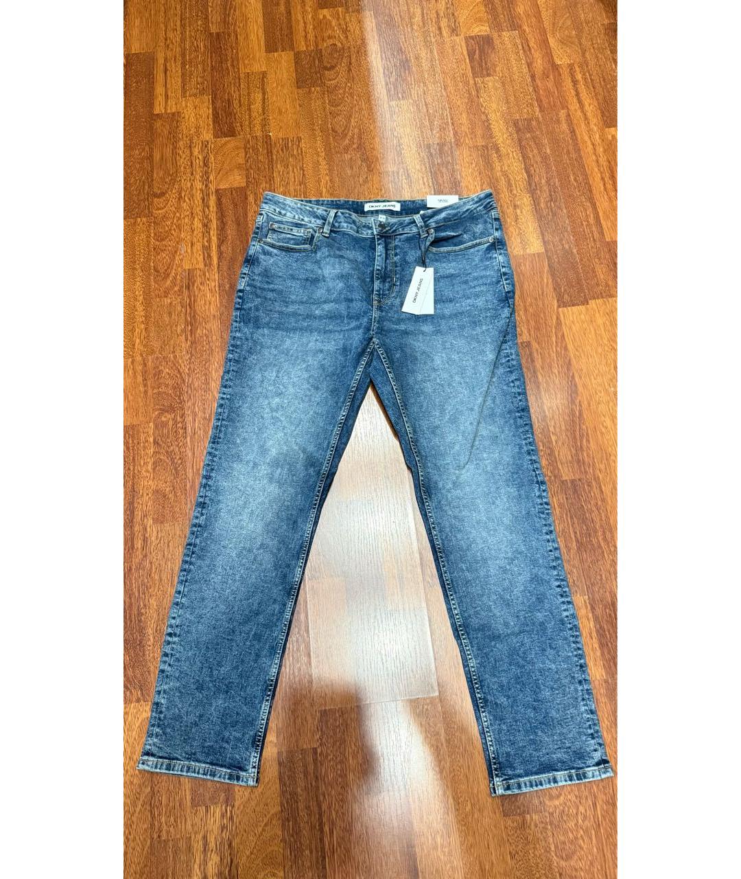 DKNY Синие хлопковые джинсы скинни, фото 5
