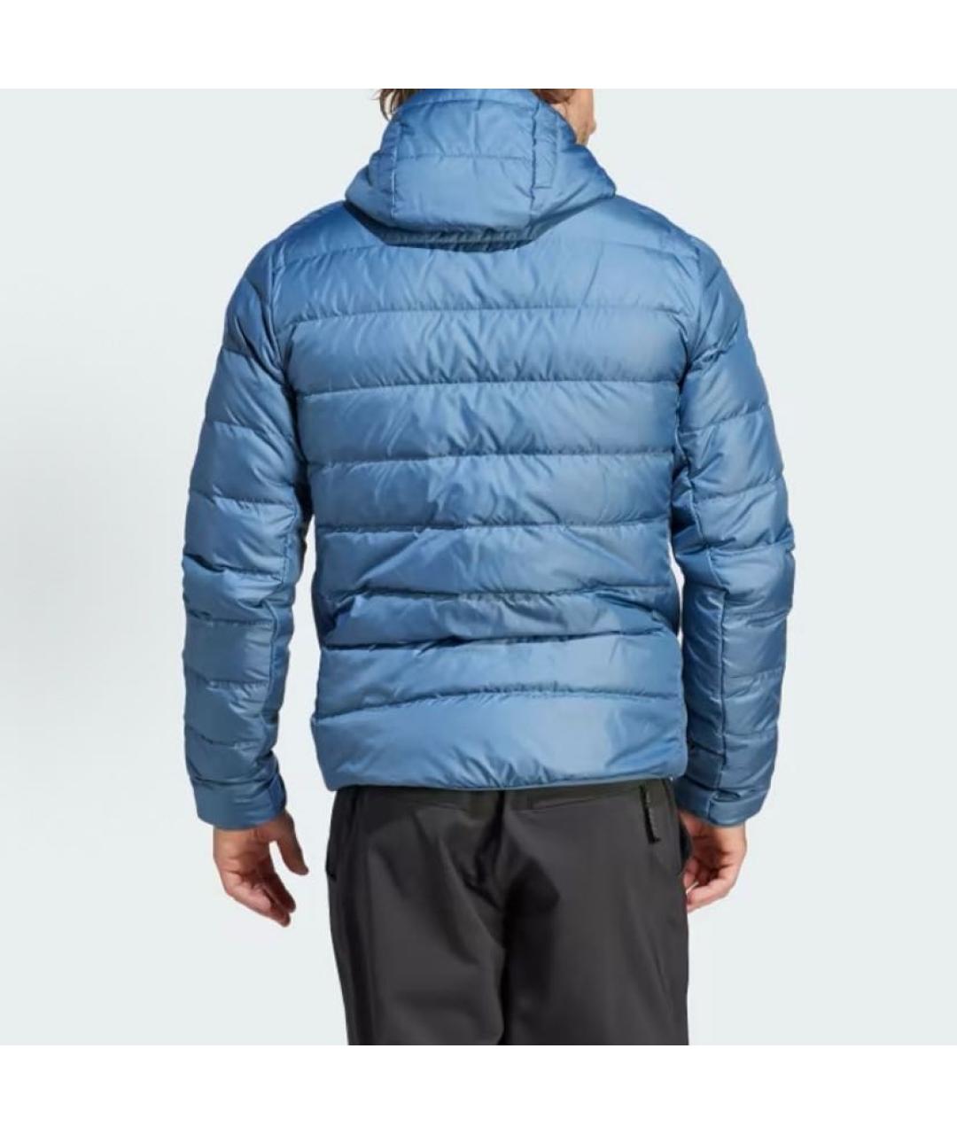 ADIDAS Синяя полиэстеровая куртка, фото 4