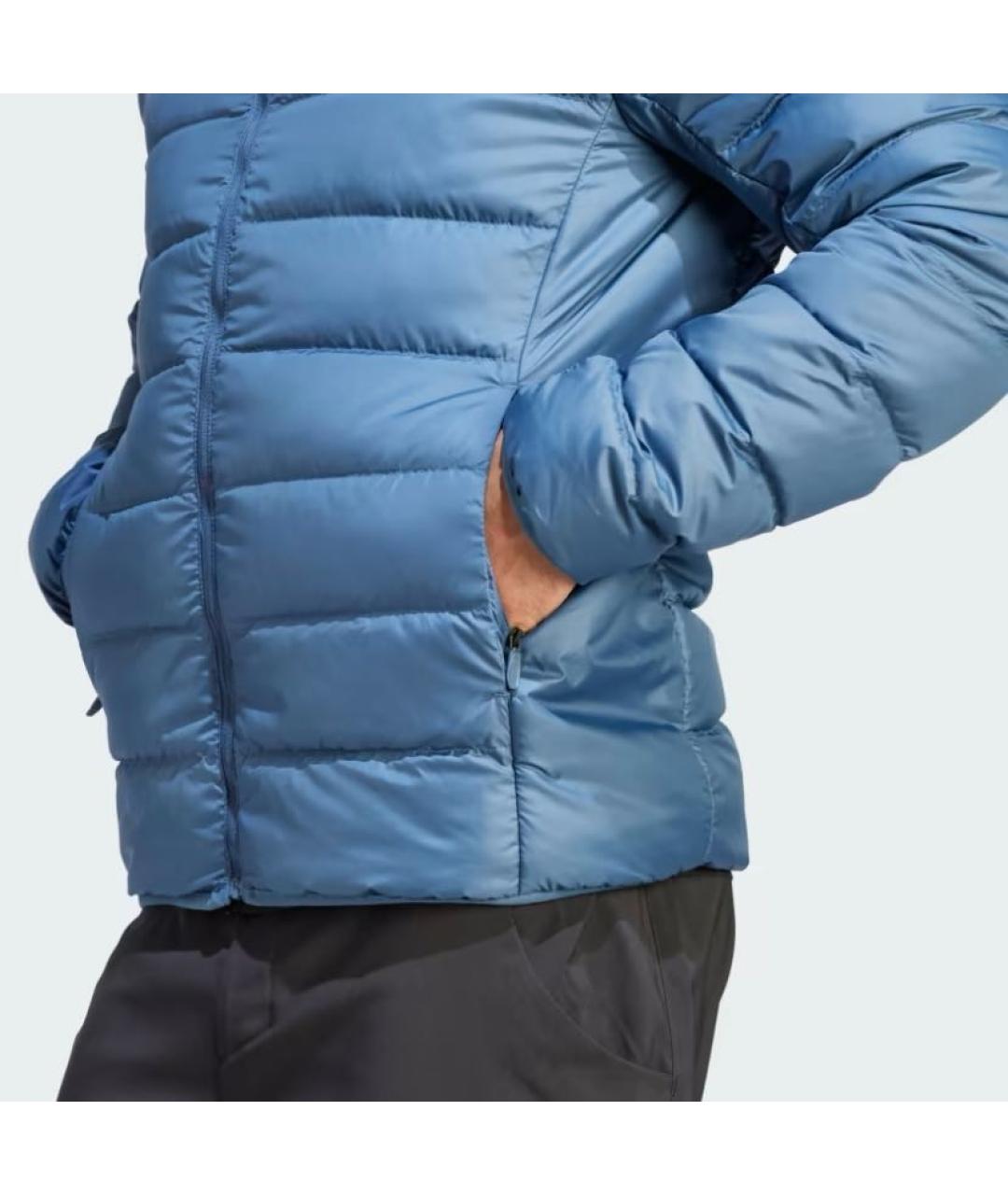 ADIDAS Синяя полиэстеровая куртка, фото 6