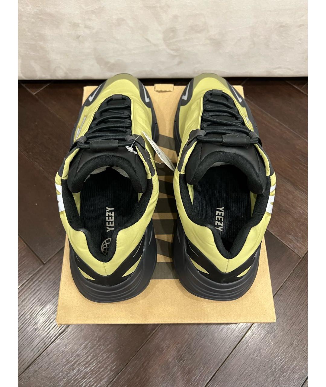 ADIDAS YEEZY Зеленые неопреновые низкие кроссовки / кеды, фото 2