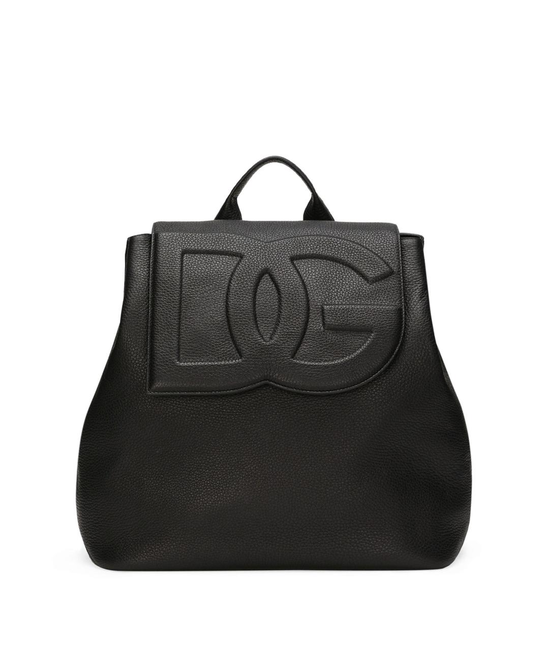 DOLCE&GABBANA Черный кожаный рюкзак, фото 1