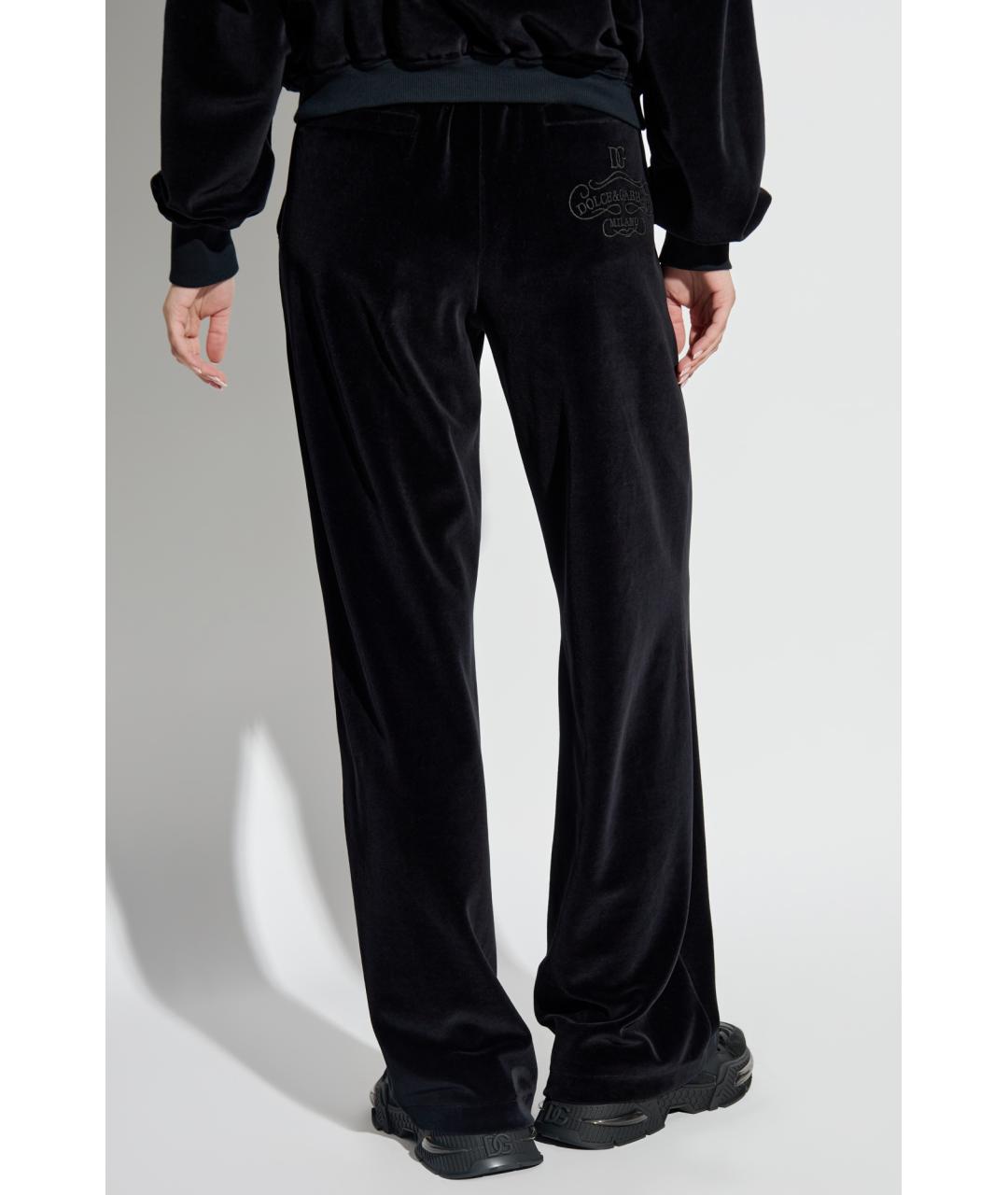 DOLCE&GABBANA Черные прямые брюки, фото 4