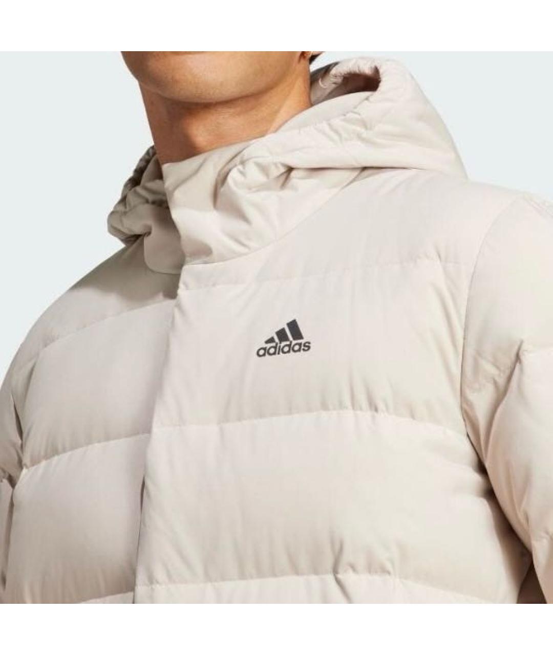 ADIDAS Бежевый полиэстеровый пуховик, фото 6