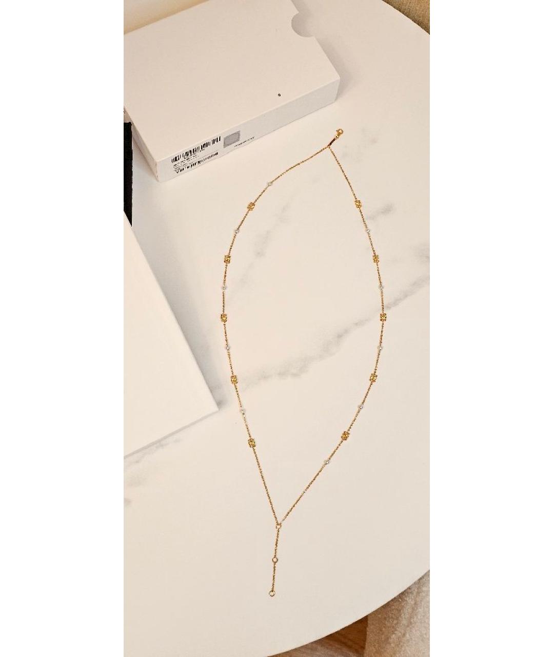 CELINE Золотое латунное колье, фото 5