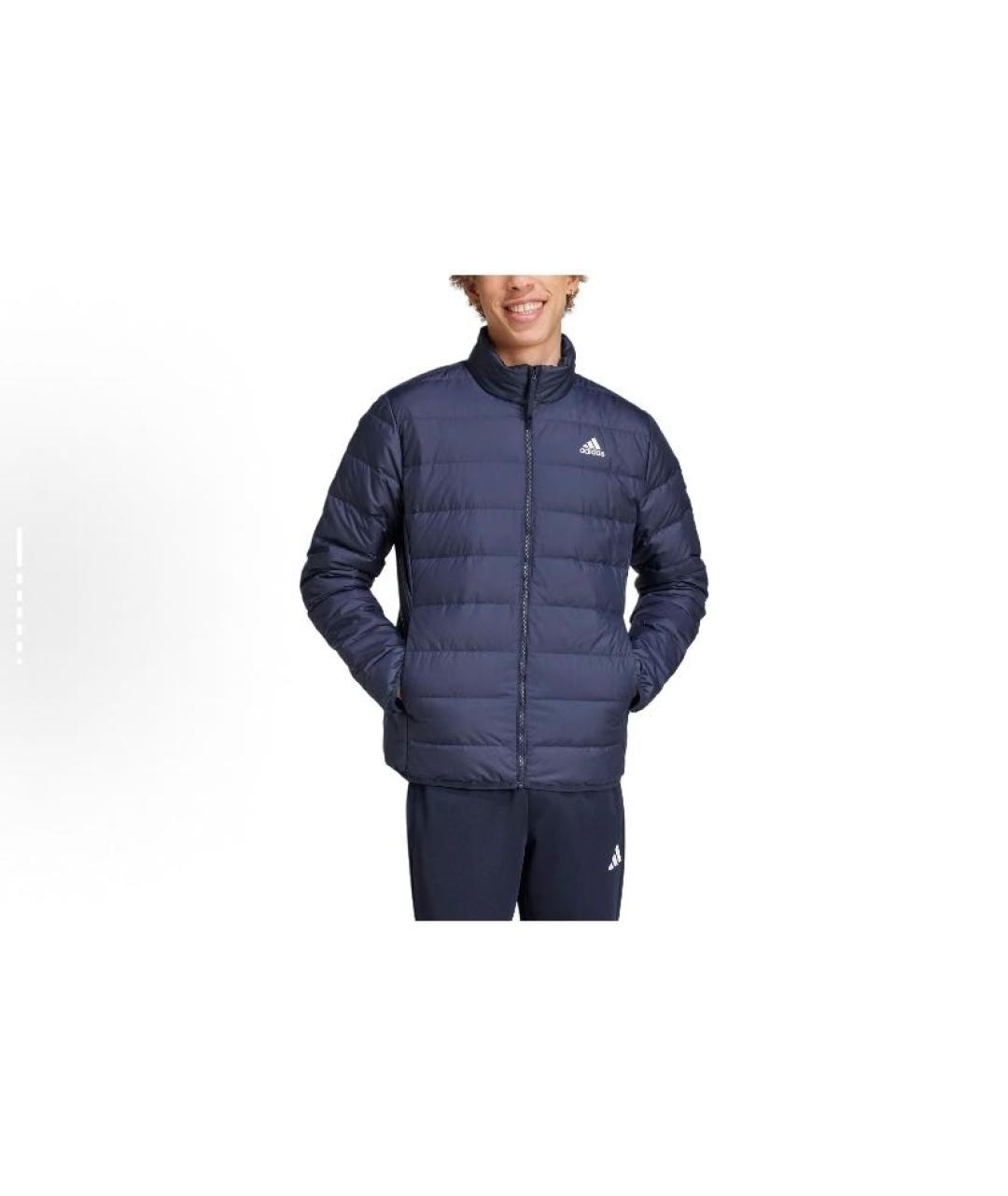 ADIDAS Темно-синяя полиэстеровая куртка, фото 2