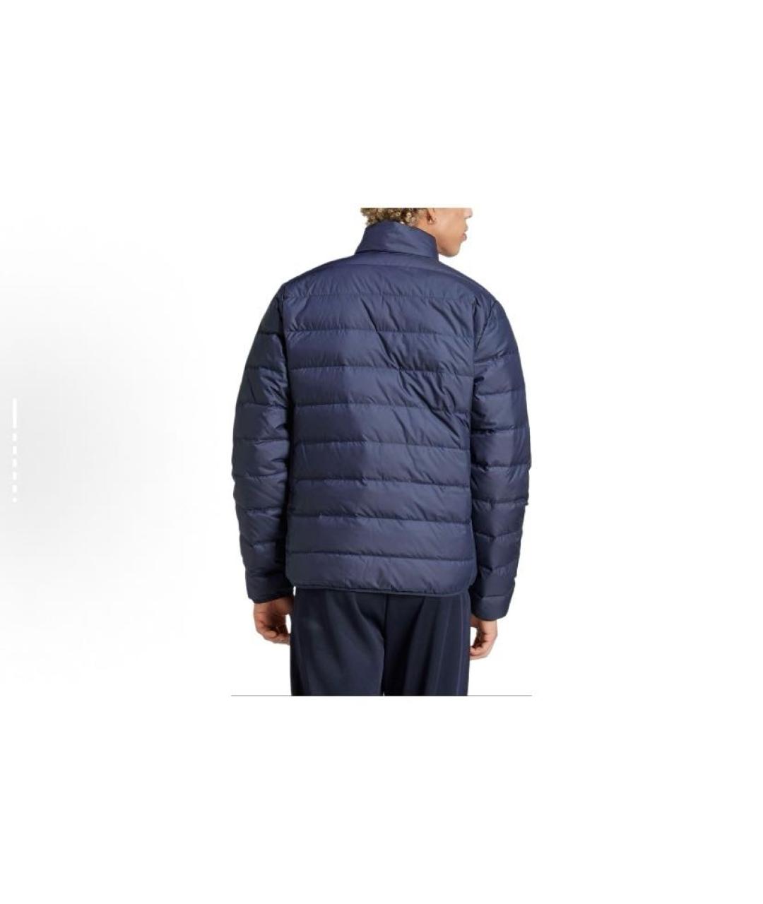 ADIDAS Темно-синяя полиэстеровая куртка, фото 4