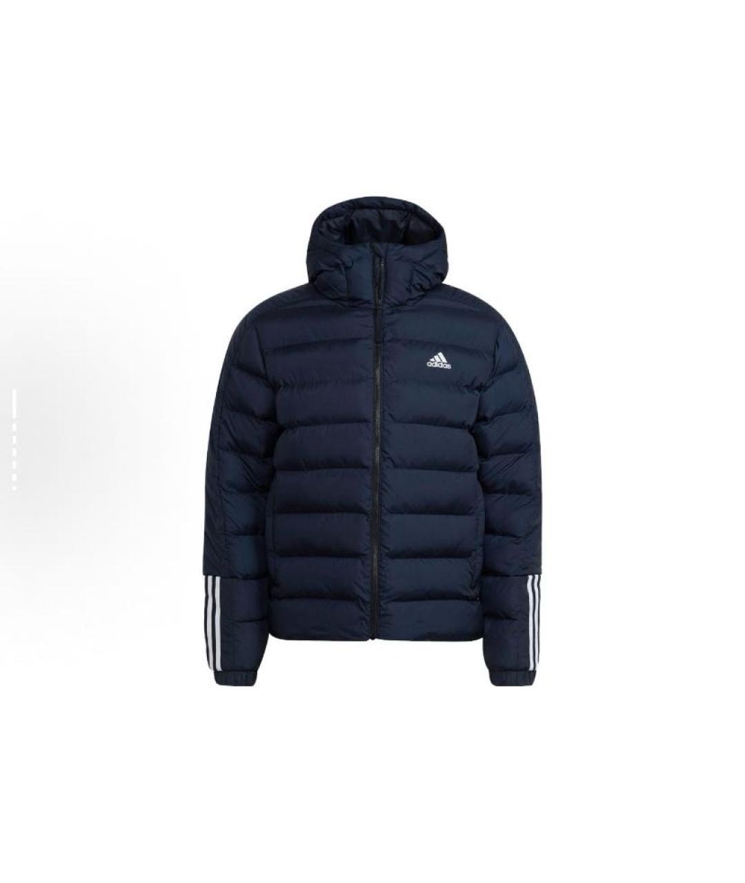ADIDAS Темно-синяя полиэстеровая куртка, фото 6