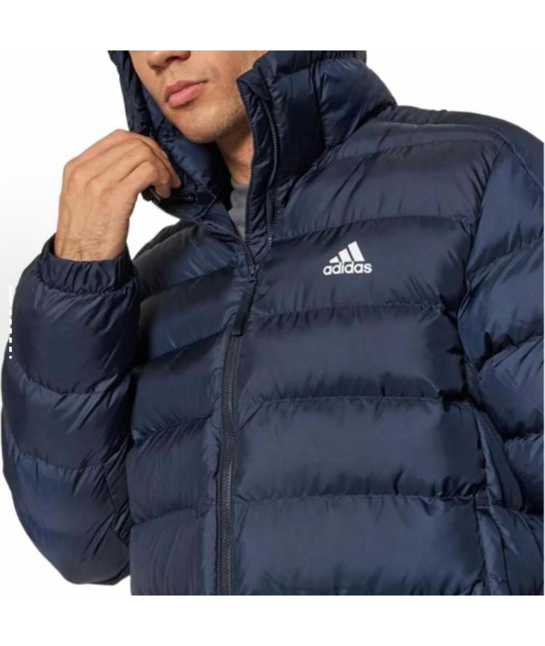 ADIDAS Темно-синяя полиэстеровая куртка, фото 5