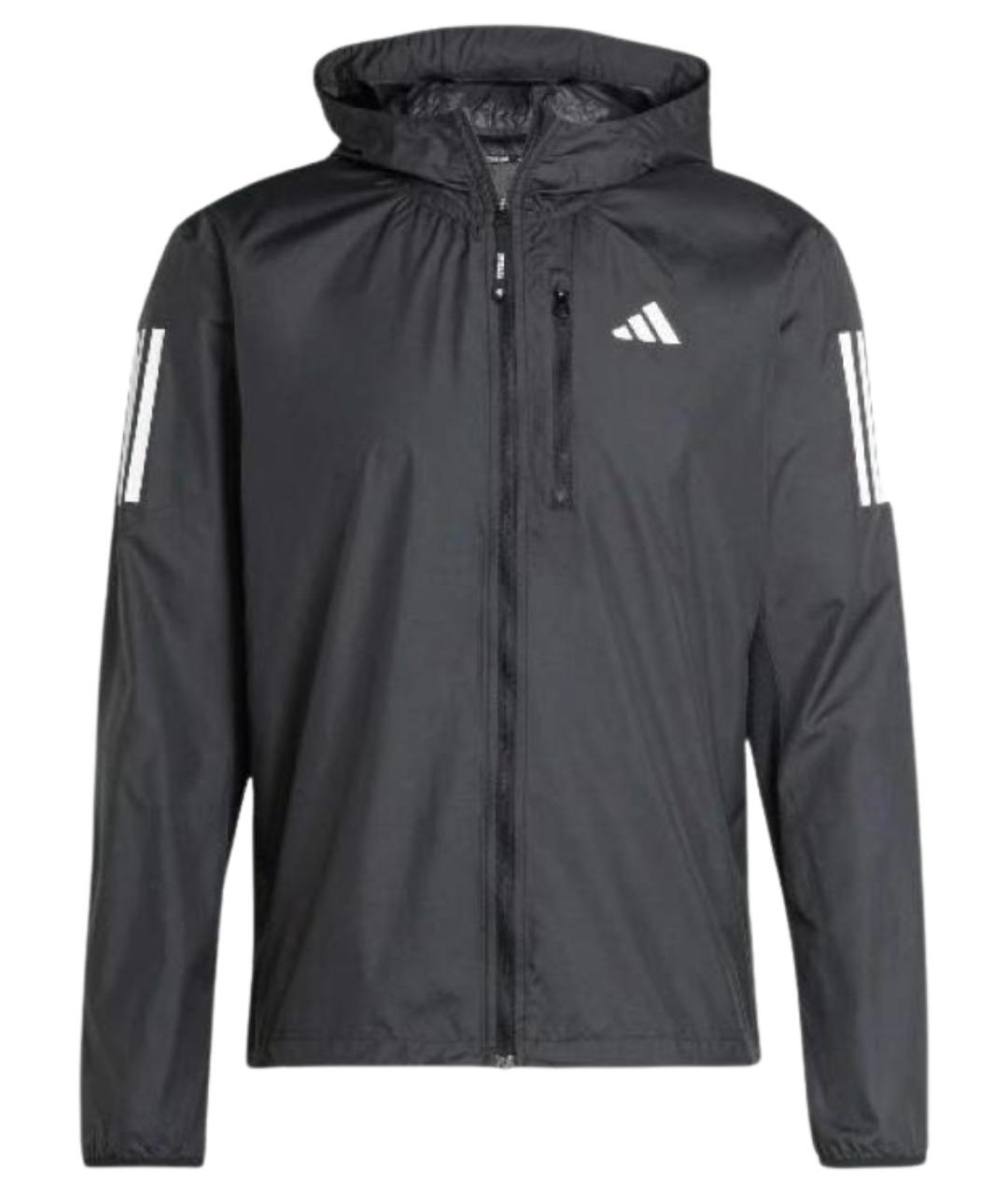 ADIDAS Черная полиэстеровая спортивная куртка, фото 1