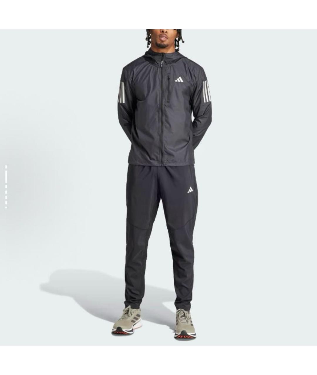 ADIDAS Черная полиэстеровая спортивная куртка, фото 4