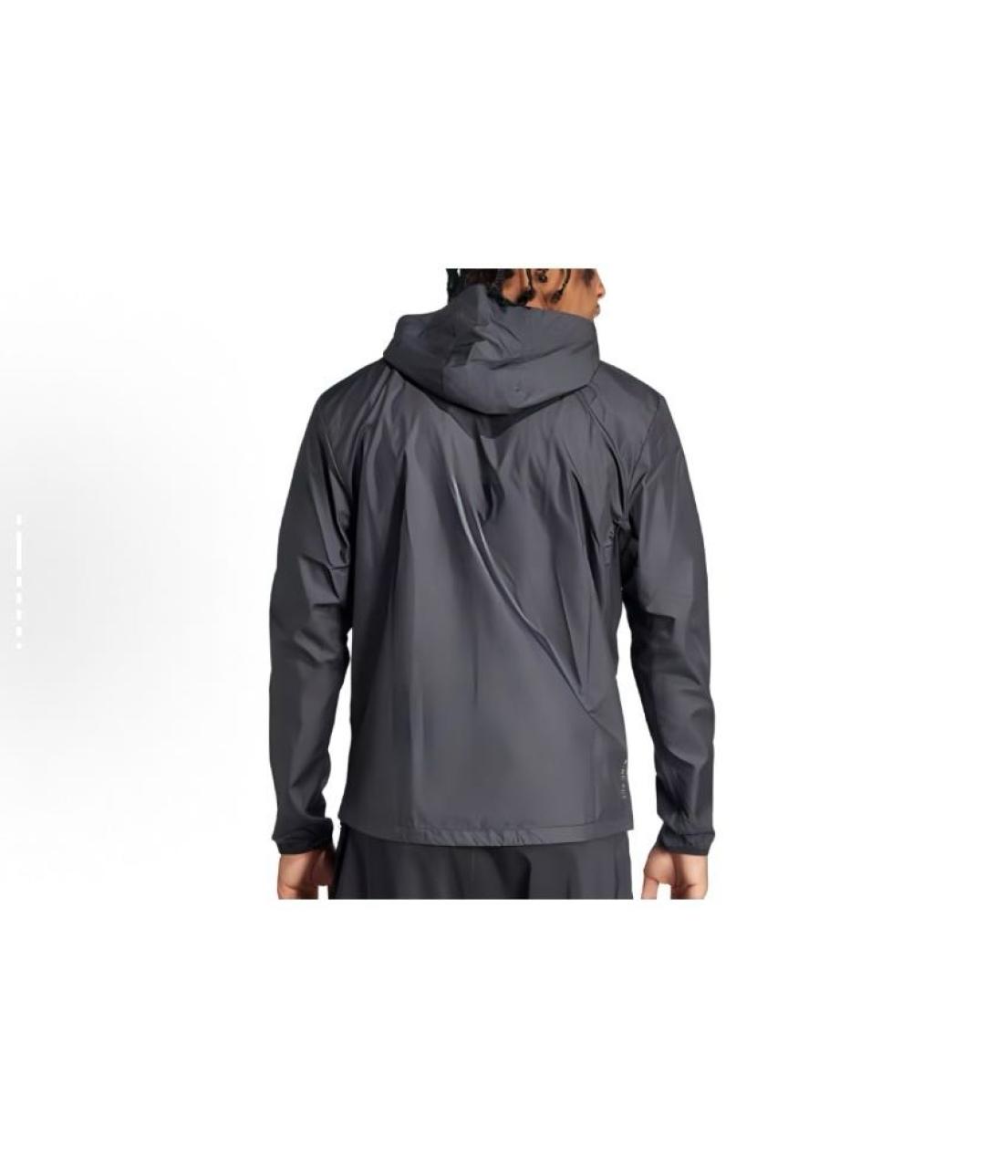 ADIDAS Черная полиэстеровая спортивная куртка, фото 2