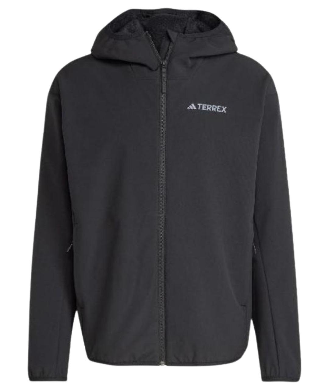 ADIDAS Черная полиэстеровая куртка, фото 1
