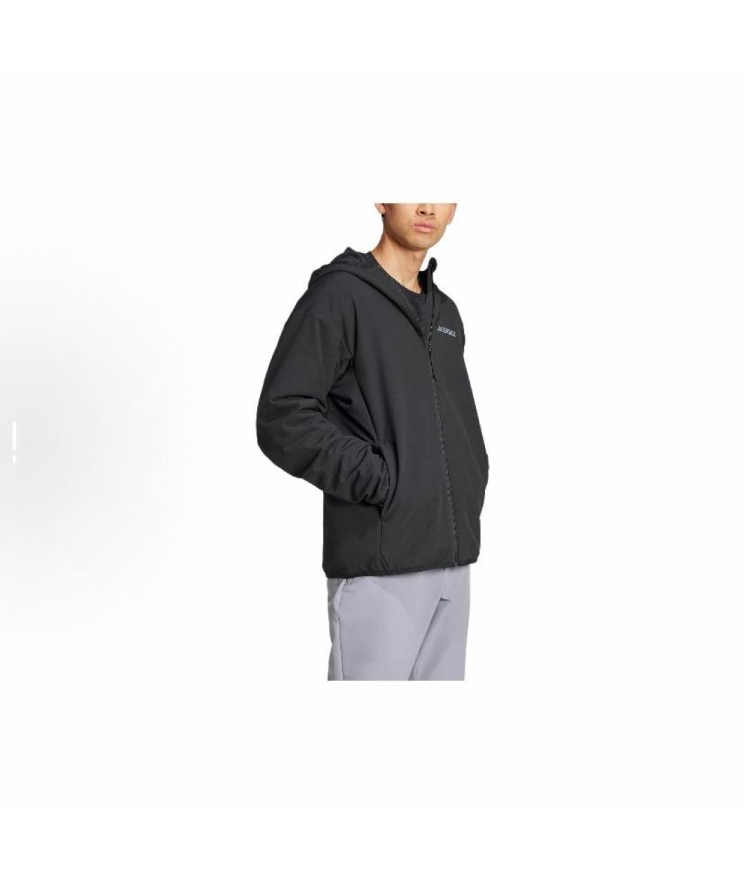 ADIDAS Черная полиэстеровая куртка, фото 5