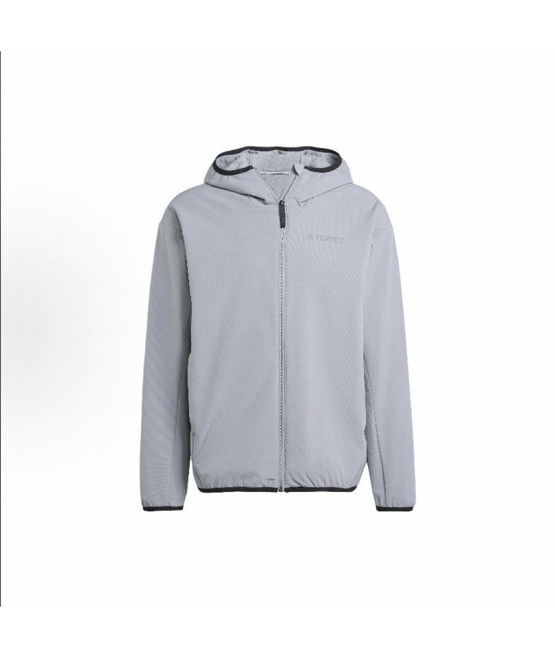ADIDAS Серая полиэстеровая куртка, фото 6