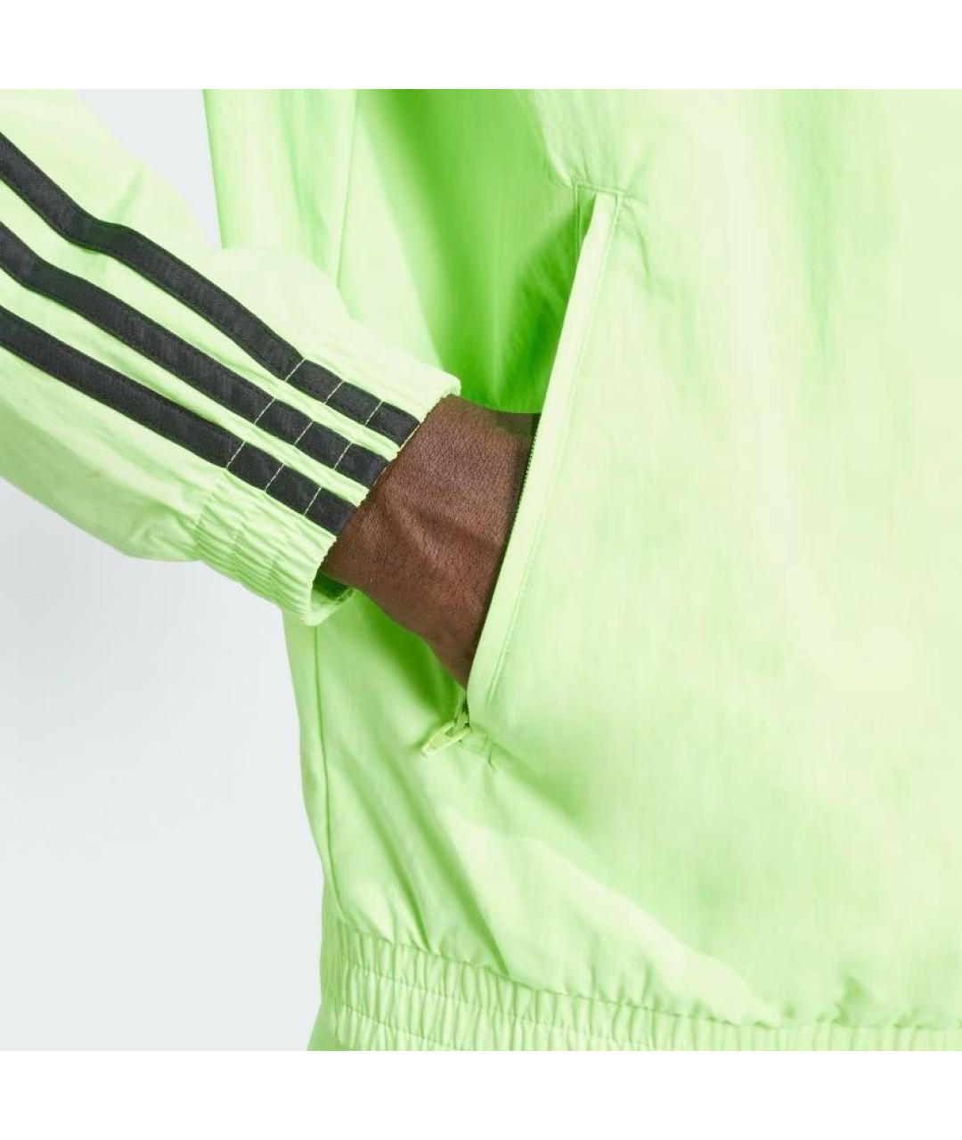 ADIDAS Салатовая полиэстеровая спортивная куртка, фото 4