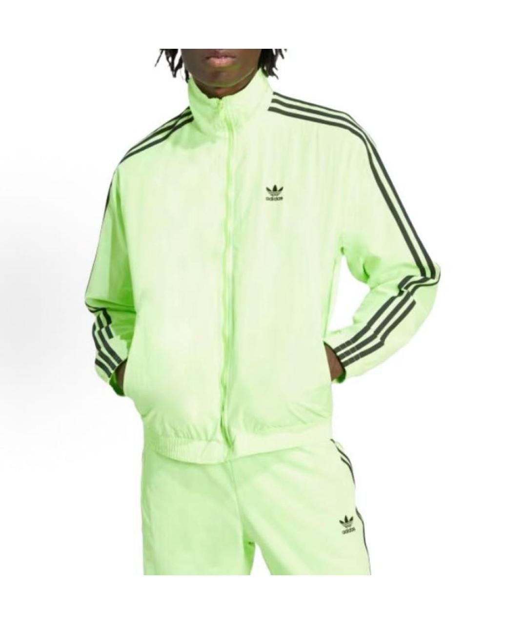 ADIDAS Салатовая полиэстеровая спортивная куртка, фото 2
