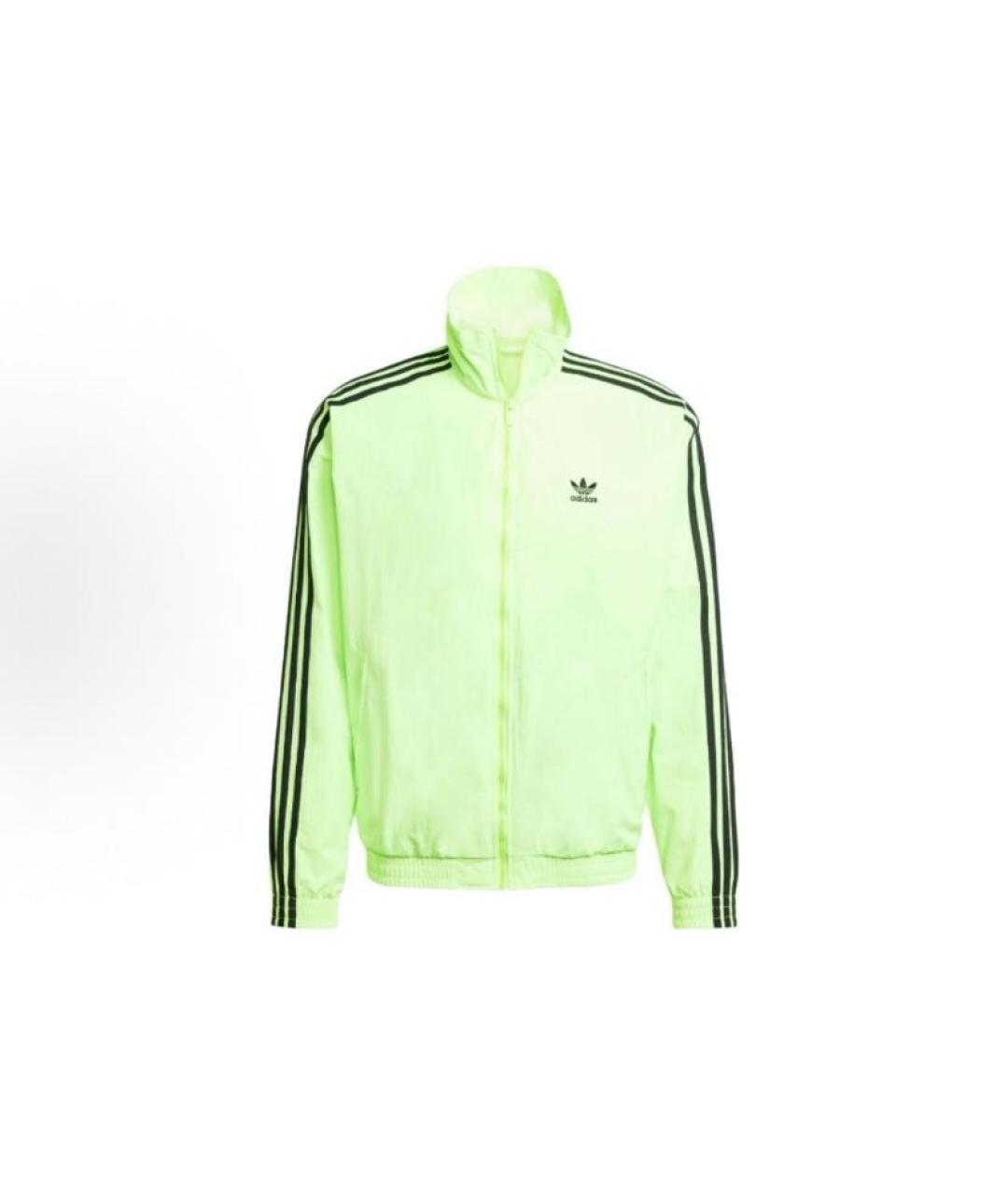 ADIDAS Салатовая полиэстеровая спортивная куртка, фото 6