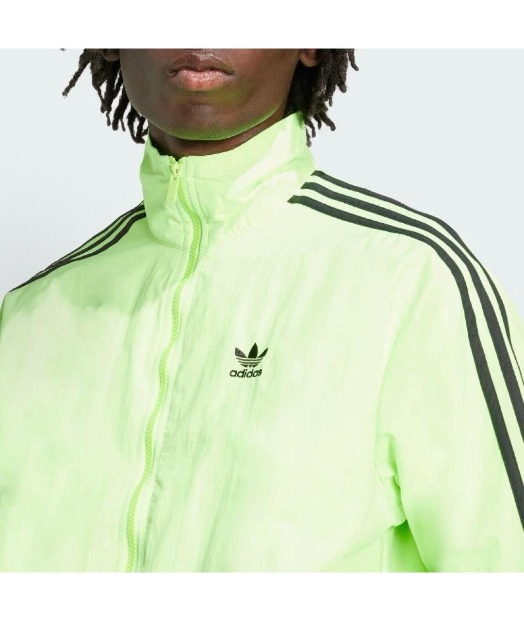 ADIDAS Салатовая полиэстеровая спортивная куртка, фото 5