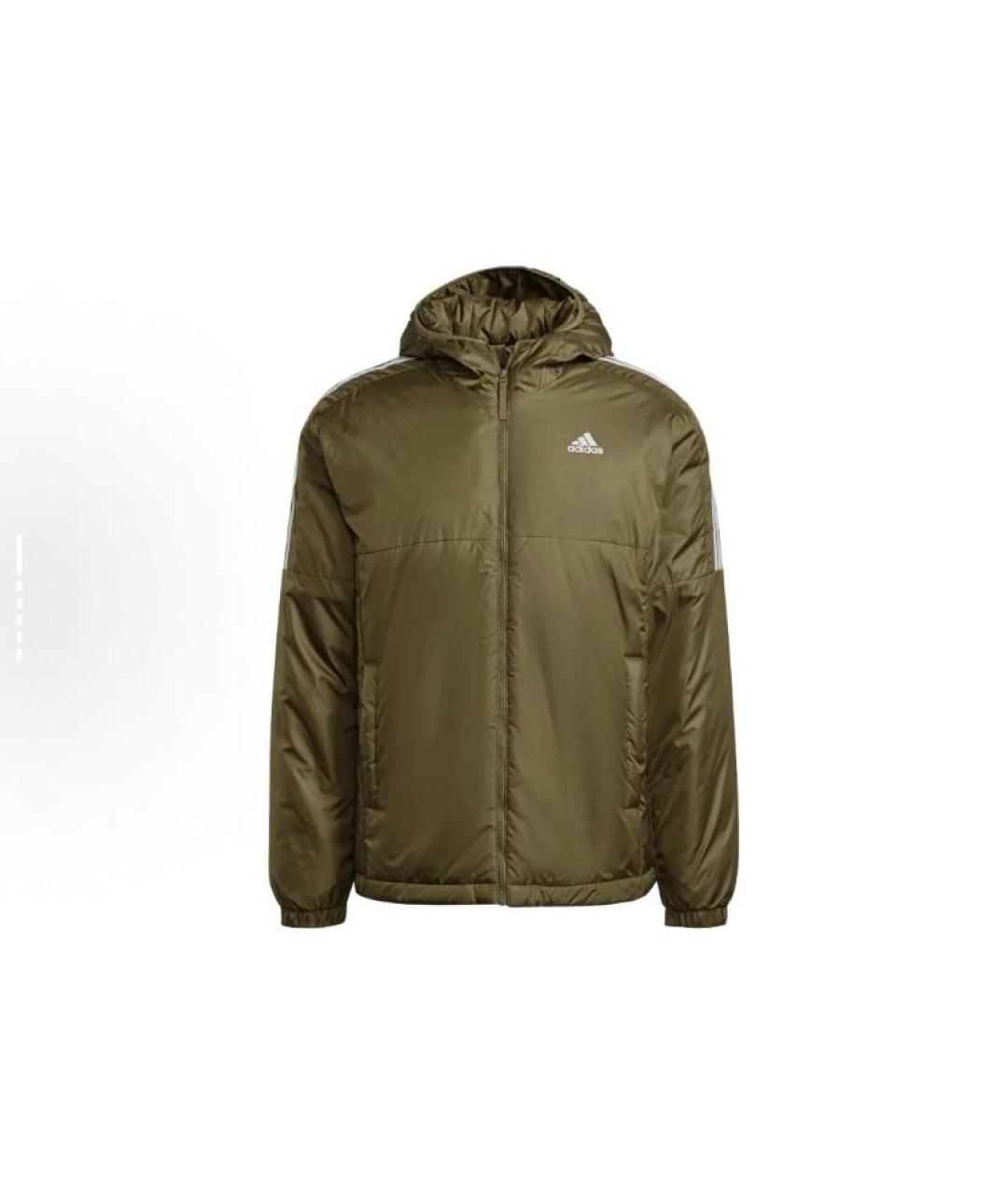 ADIDAS Хаки полиэстеровая куртка, фото 6