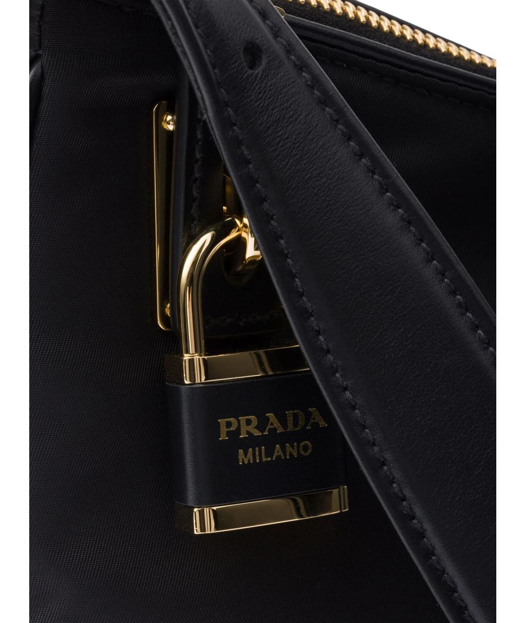 PRADA Черная синтетическая сумка через плечо, фото 5