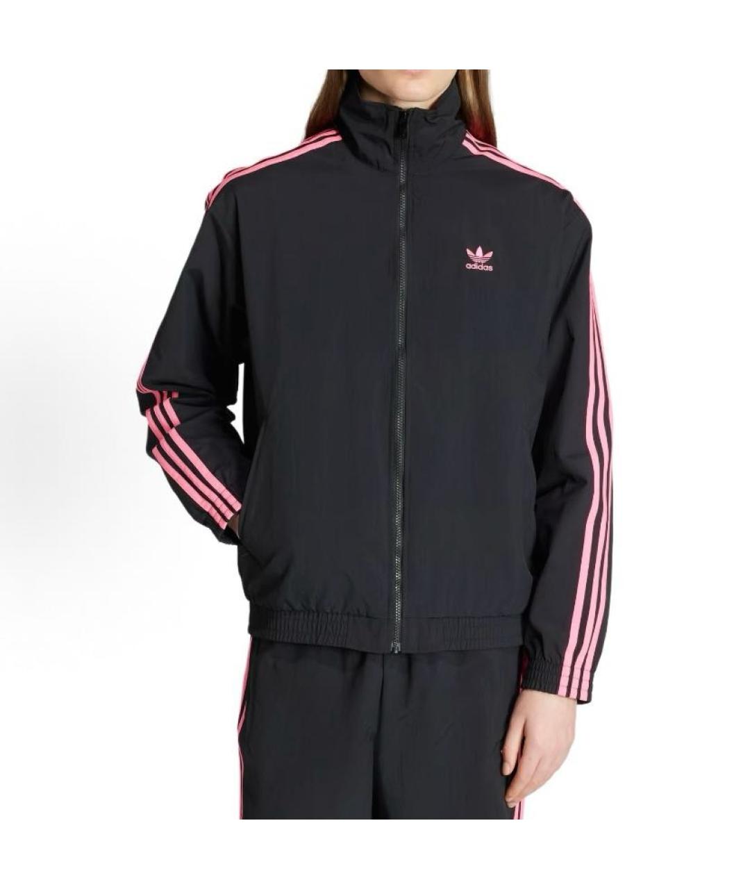 ADIDAS Черная полиамидовая куртка, фото 3