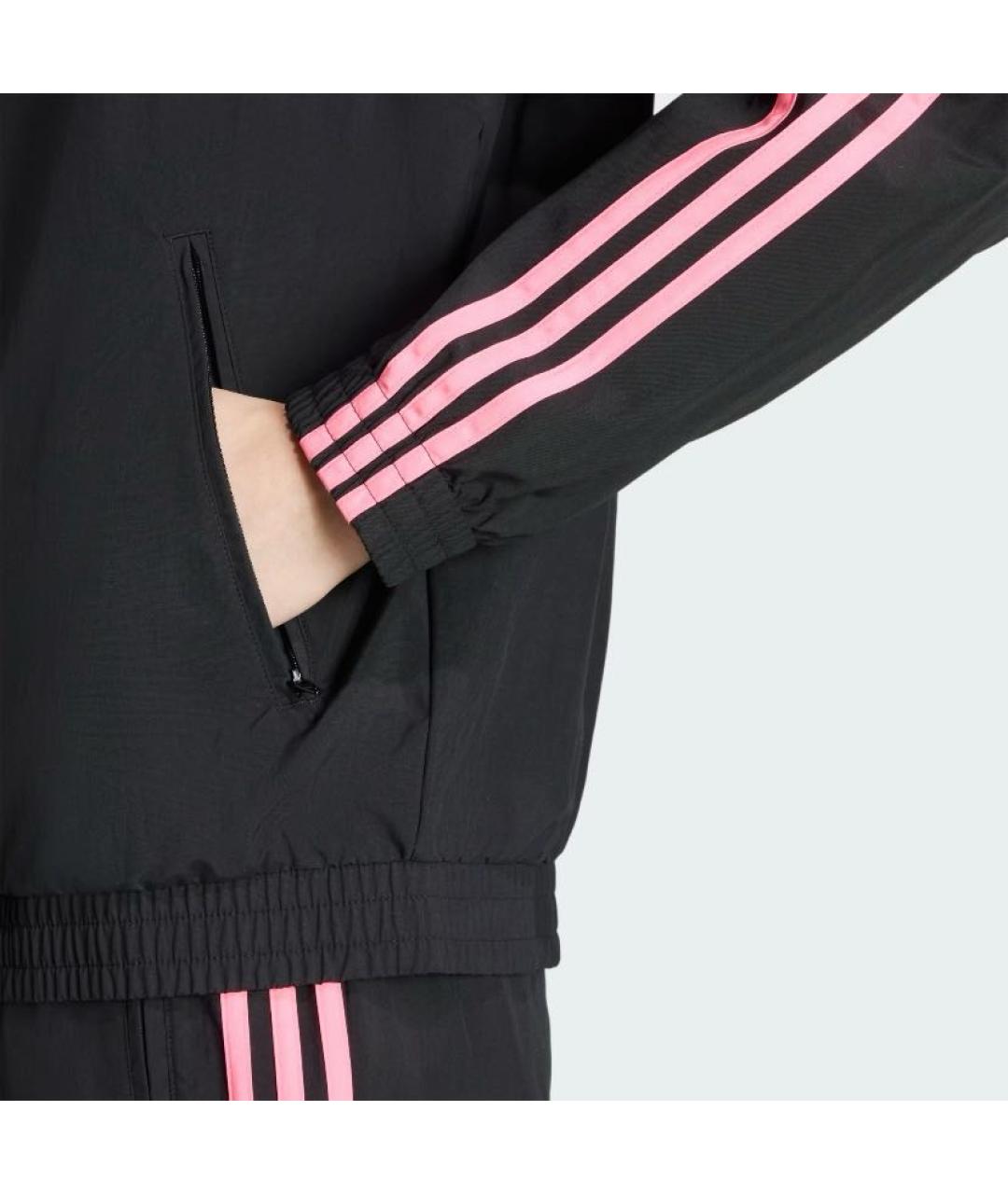 ADIDAS Черная полиамидовая куртка, фото 5