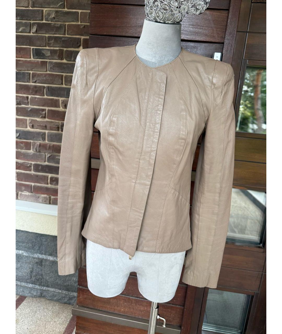 DROME Бежевая кожаная куртка, фото 7