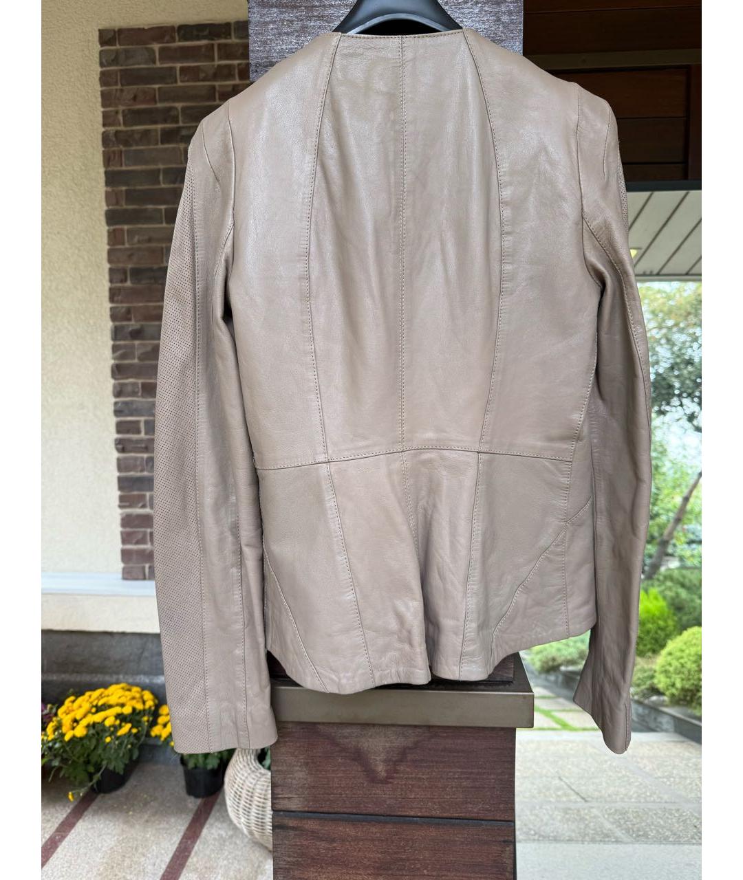 DROME Бежевая кожаная куртка, фото 4