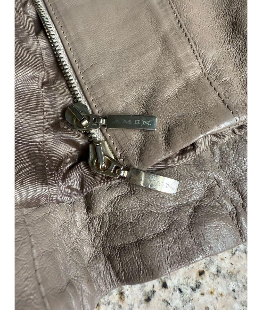 DROME Бежевая кожаная куртка, фото 6