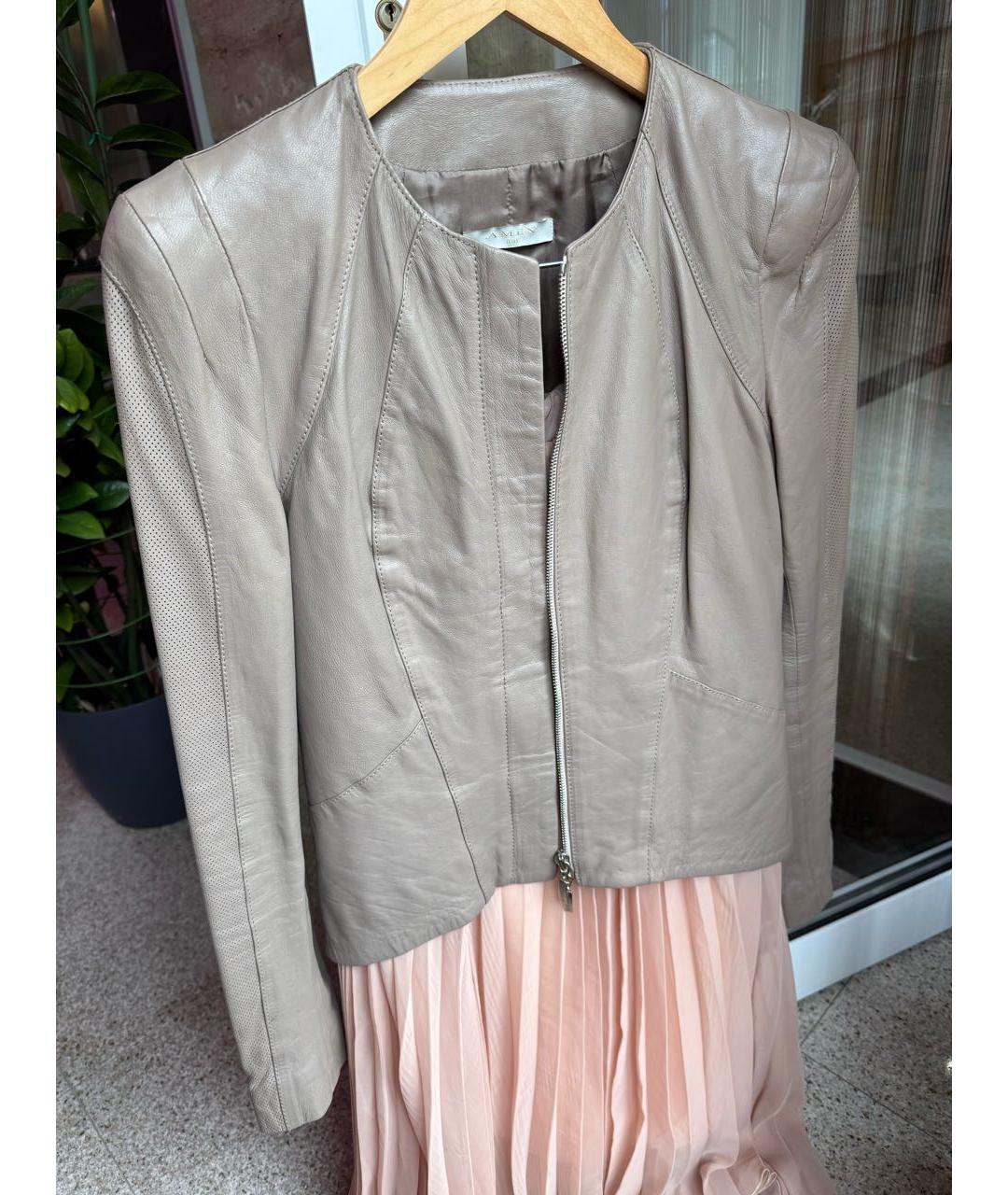 DROME Бежевая кожаная куртка, фото 2