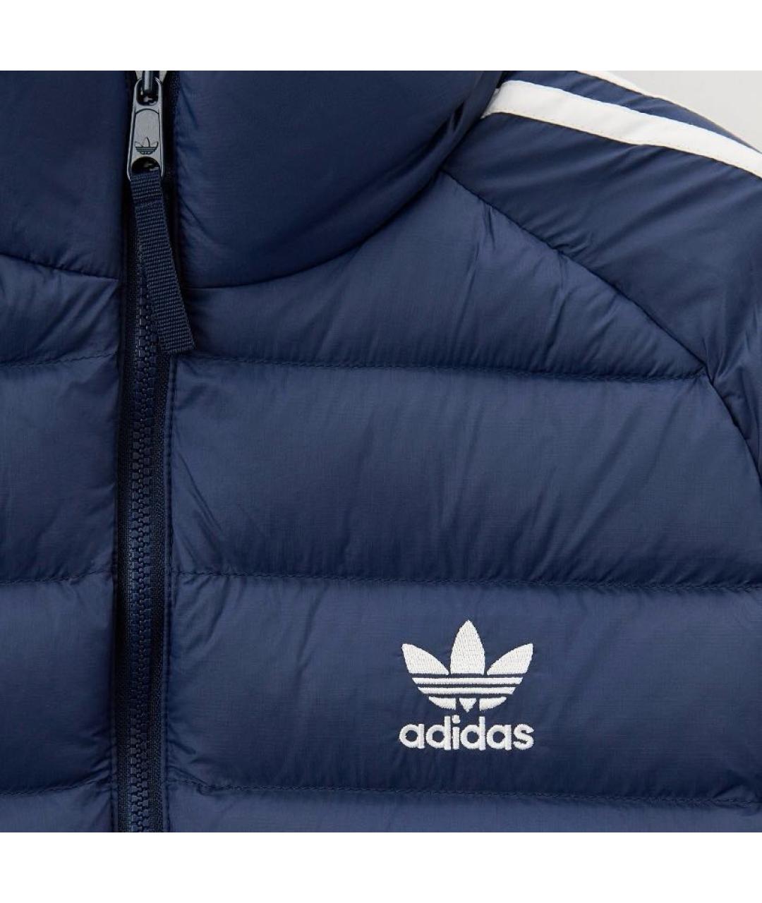 ADIDAS Синяя полиамидовая куртка, фото 4