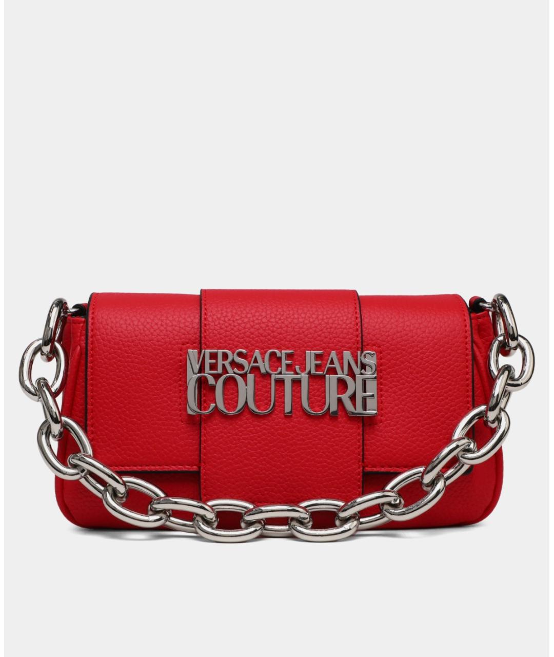 VERSACE JEANS COUTURE Красная сумка через плечо из искусственной кожи, фото 5