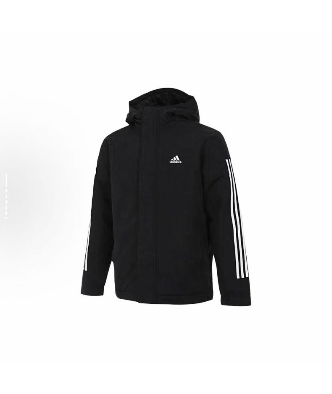 ADIDAS Черная полиамидовая куртка, фото 5