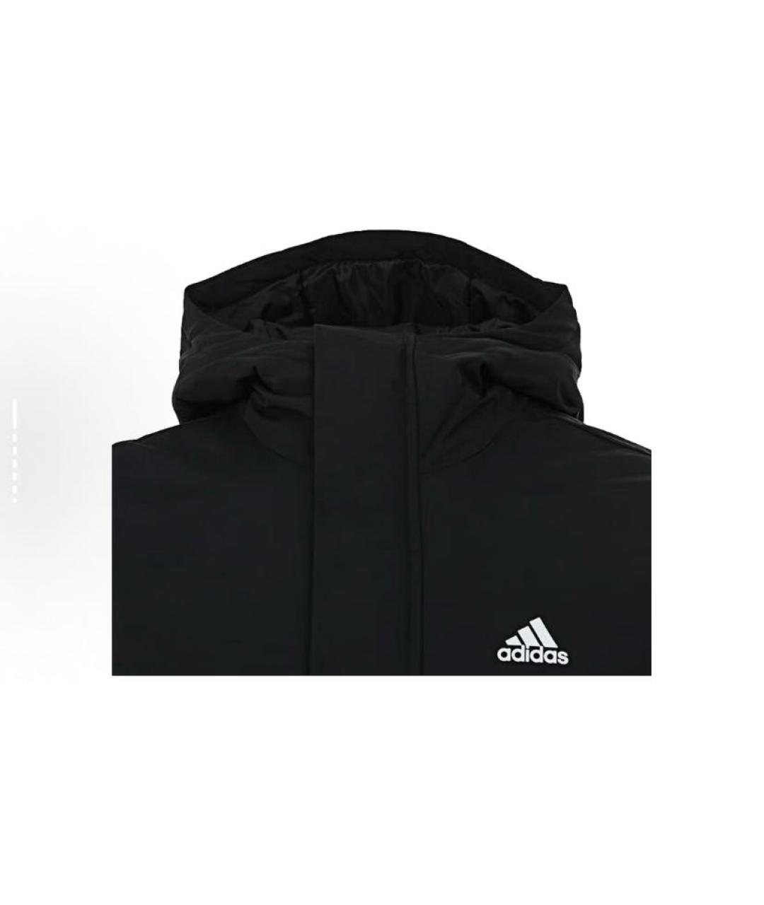 ADIDAS Черная полиамидовая куртка, фото 4