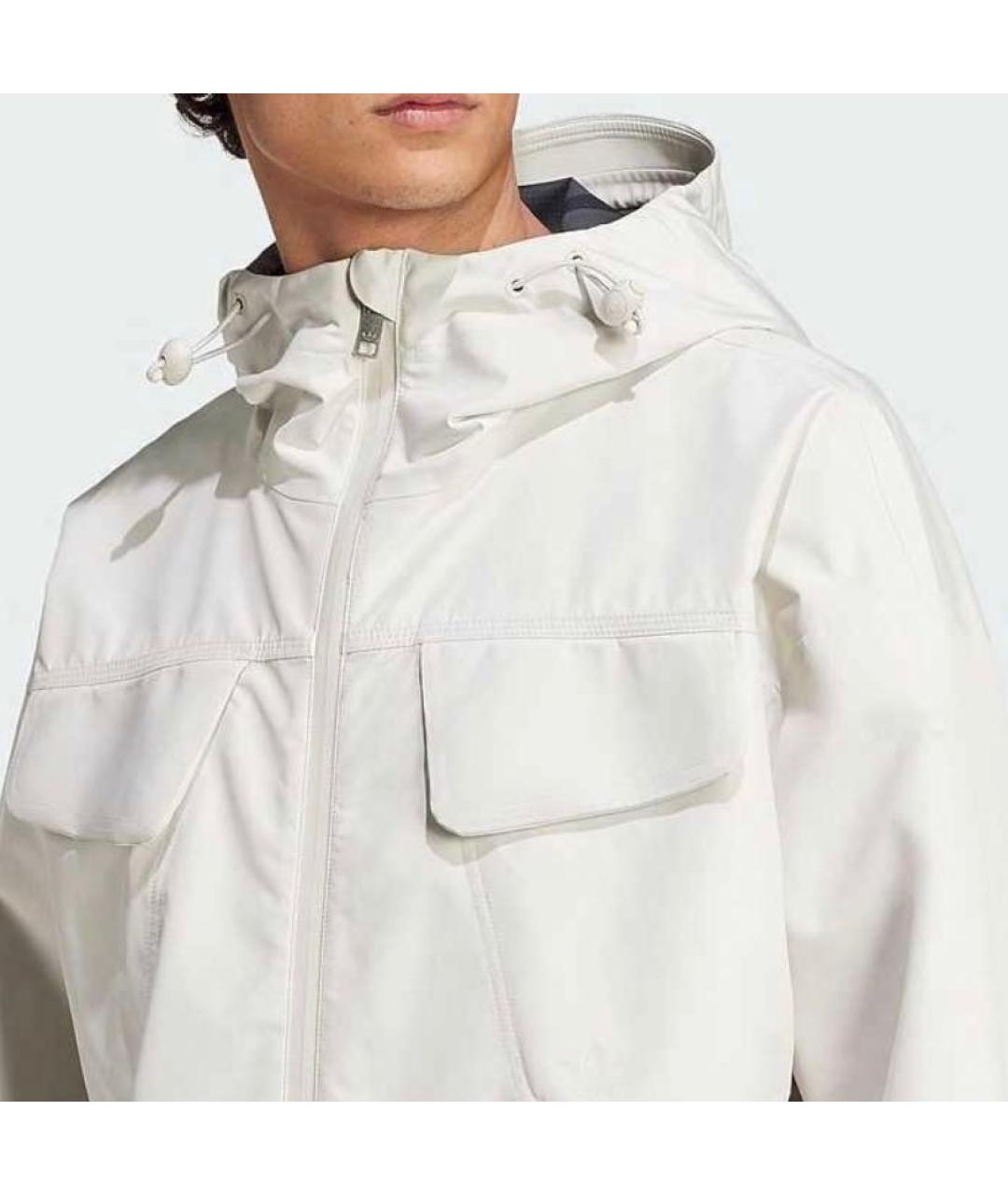 ADIDAS Белая полиэстеровая куртка, фото 6
