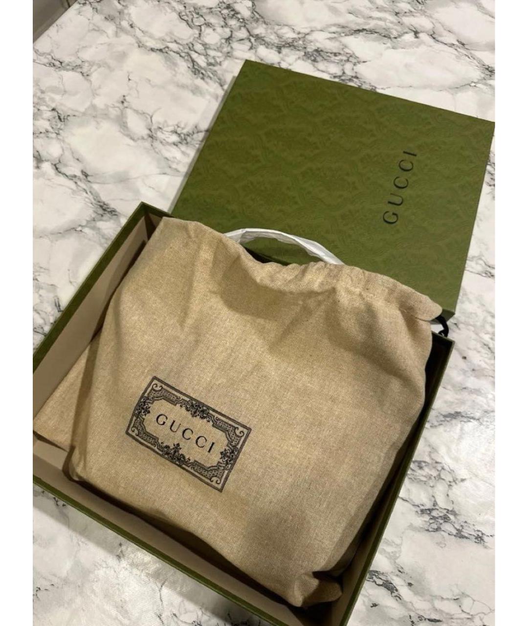 GUCCI Черная кожаная сумка с короткими ручками, фото 7