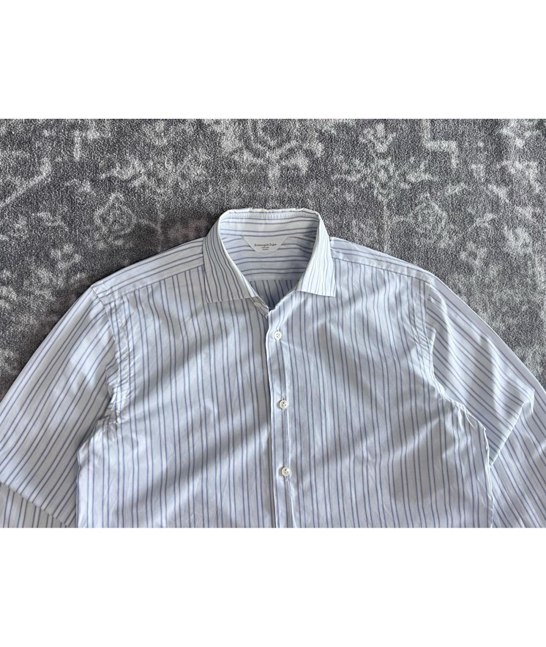 ERMENEGILDO ZEGNA XXX Белая хлопковая классическая рубашка, фото 3