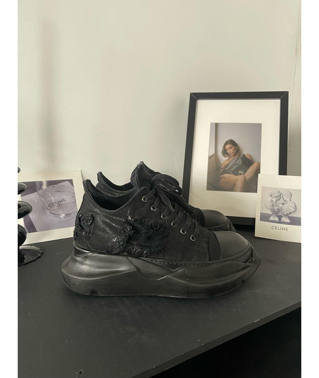 RICK OWENS Черные кеды, фото 6